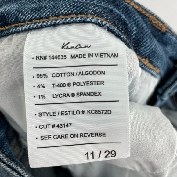 Kancan High Rise Distressed Shark Bite Hem Skinny Jeans Size 29 - Picture 6 of 7